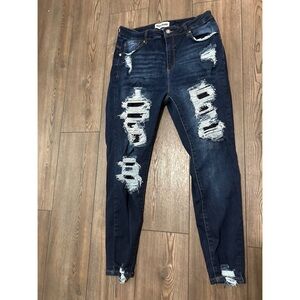 Disclosure Ripped Indigo Skinny Jeans